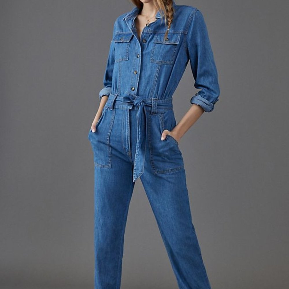 Anthropologie Pilcro Classic Denim Jumpsuit